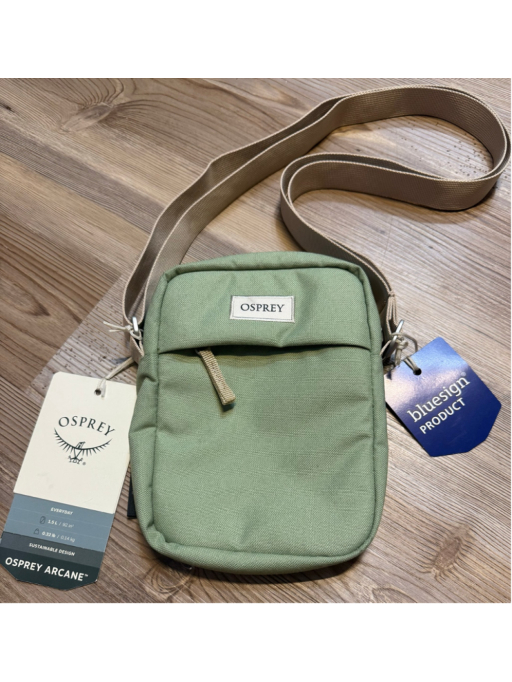 Women's Osprey Arcane Small Crossbody purse botanical green